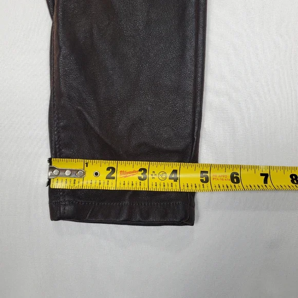 Blank NYC Vegan / Faux Leather Dark Brown Skinny Pants Size 26 - Picture 15 of 16